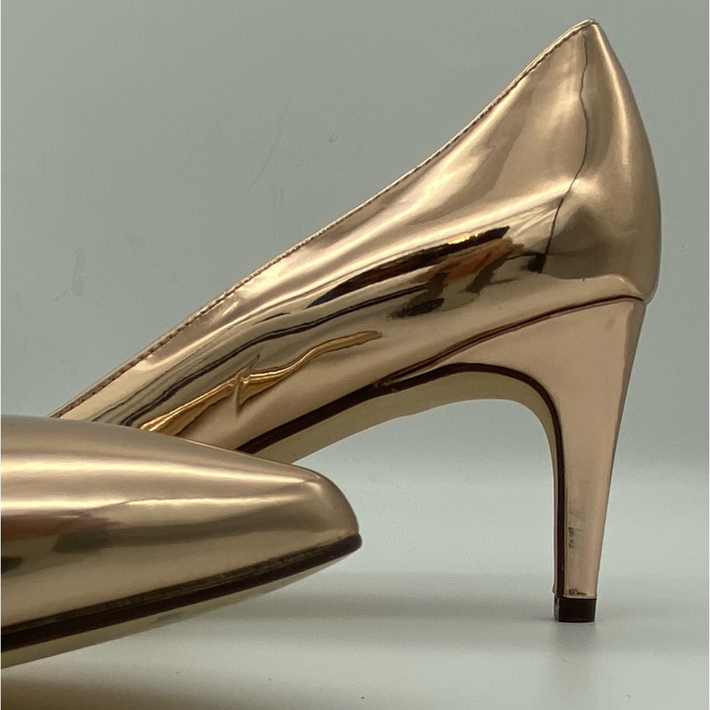 Metallic Rose Gold Nine West pumps
